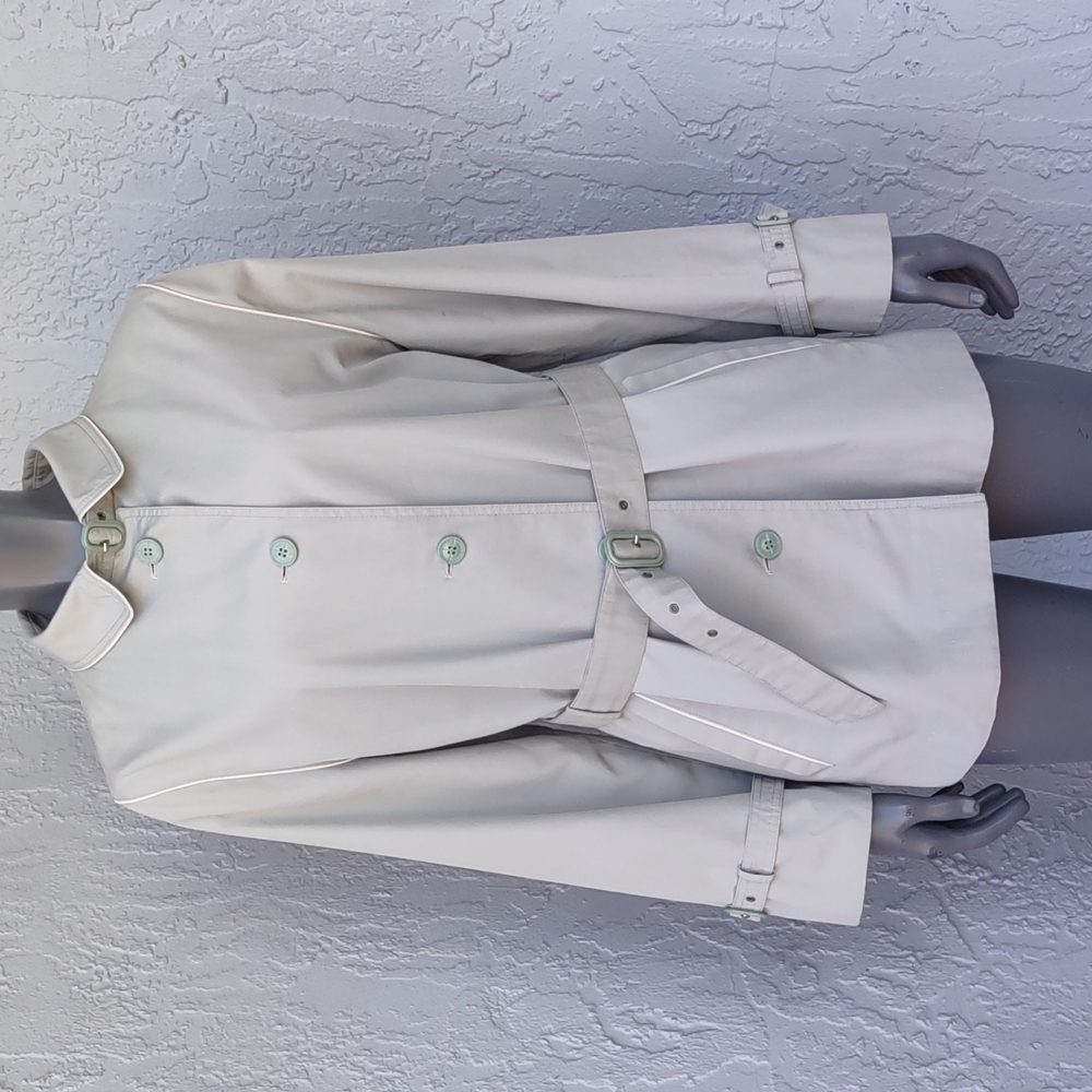 RAVENS EUROPEAN STYLE 🏤 LADIES VINTAGE LUXURY  SHORT TRENCH COAT